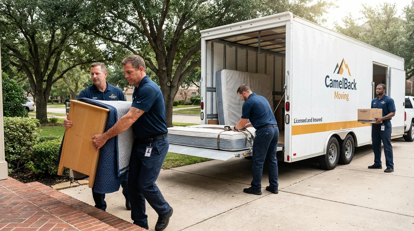 Crew loading residential truck for cross-state move from Barceloneta, PR